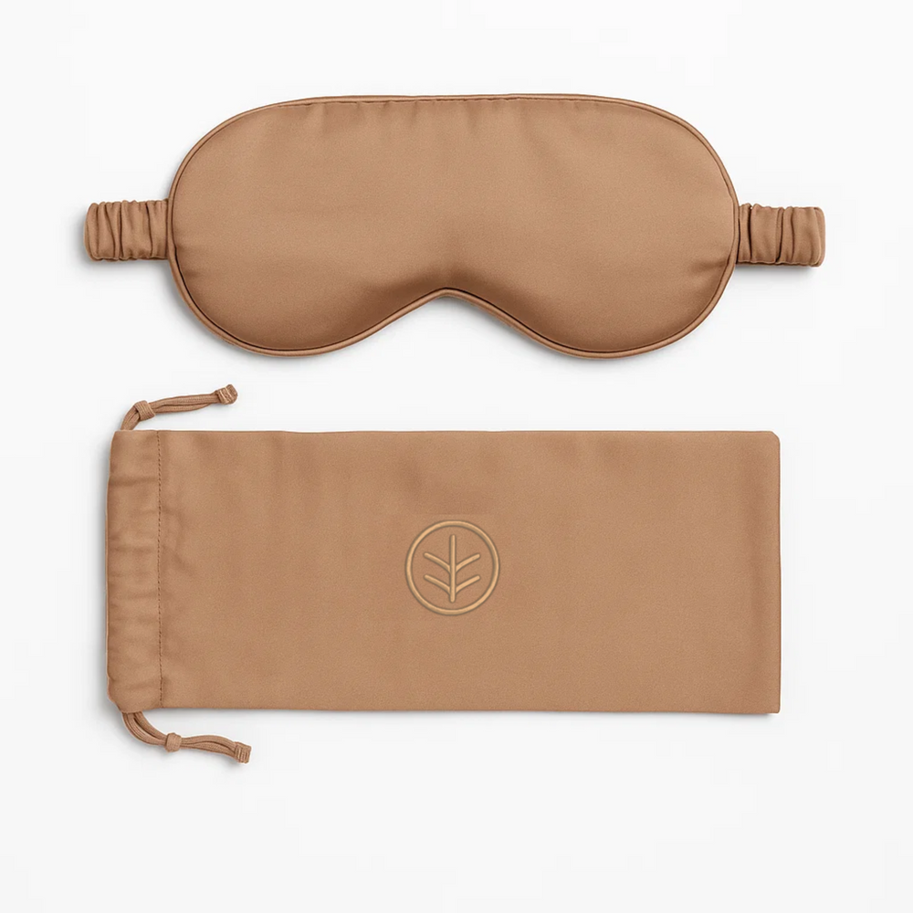 Essential Silk Sleep Eye Mask in Peach (Eucalyptus Silk)